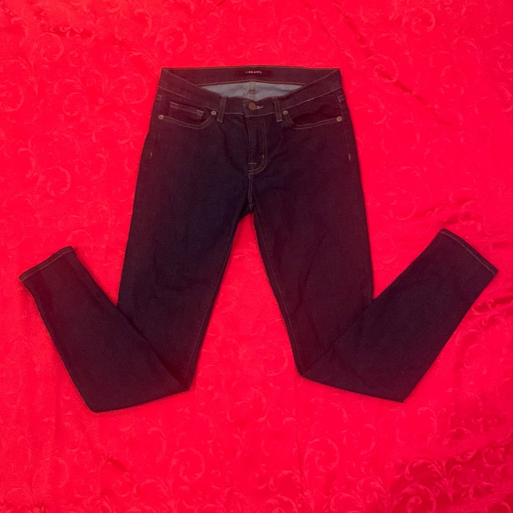 🌹 J BRAND Vintage Y2K Low Rise Dark Blue Premium Denim Jeans